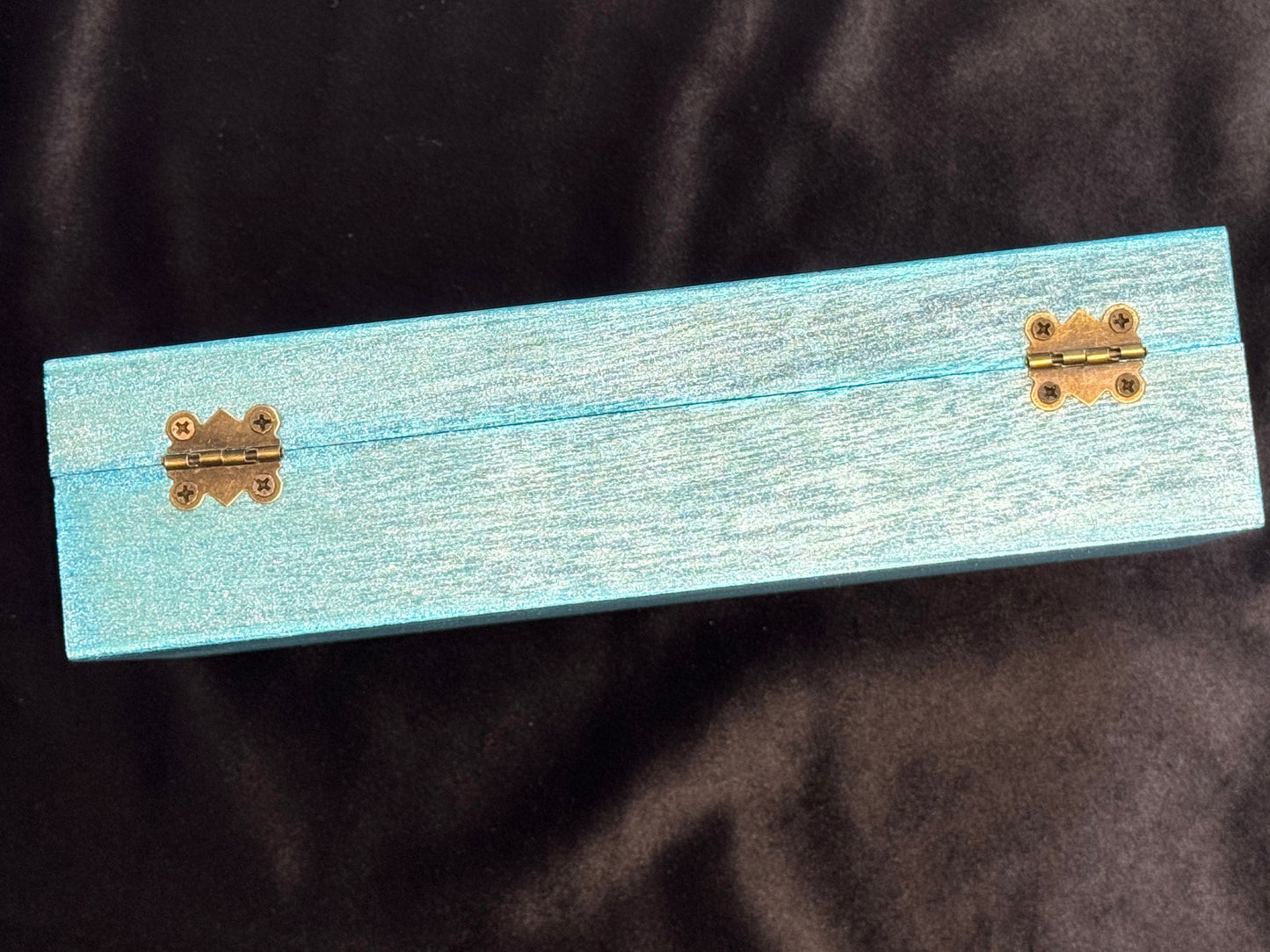 Small Handpainted Pine Storage Box for Tarot Cards, Runes & Crystals