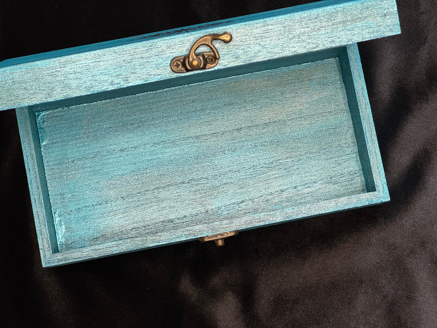 Small Handpainted Pine Storage Box for Tarot Cards, Runes & Crystals
